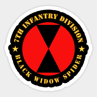 7th Infantry Division - Black Widow Spider Sticker